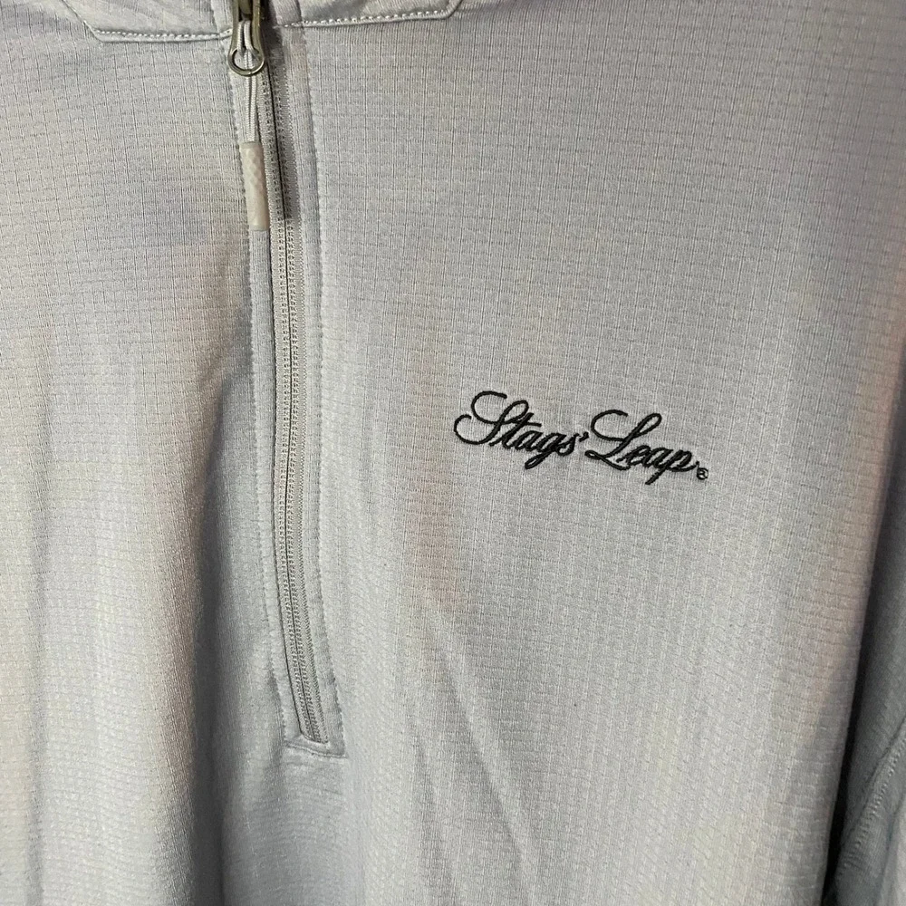 The North Face Quarter Zip Pullover Mens XXL Grey Stags Leap Grid Fleece longslv